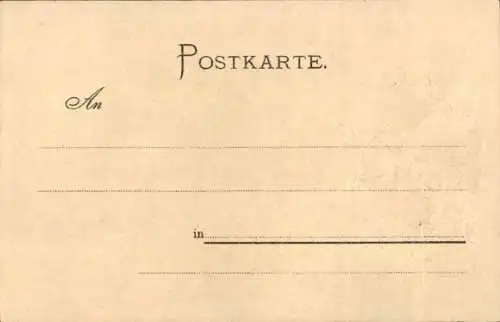 Präge Wappen Passepartout Litho Nürnberg in Mittelfranken, Henkersteg