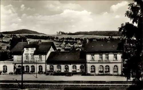 Ak Olbernhau im Erzgebirge Sachsen, Bahnhof, Gleisseite