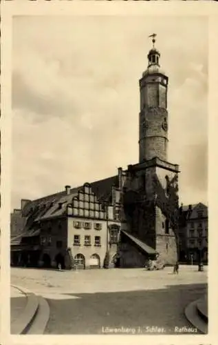 Ak Lwówek Śląski Löwenberg Schlesien, Rathaus