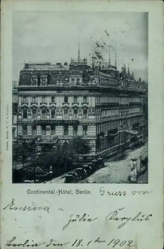 Ak Berlin Mitte, Continental-Hôtel