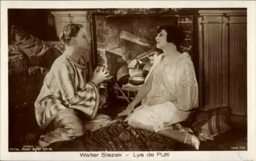 Ak Schauspieler Walter Slezak und Lya de Putti, Filmszene, Ross Verlag 1350 1
