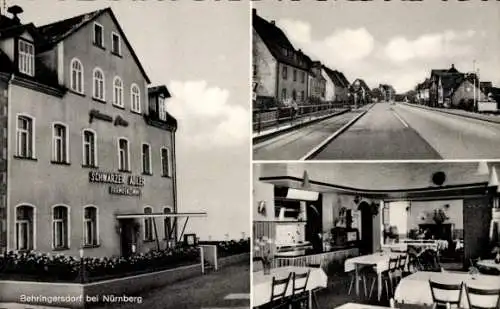 Ak Behringersdorf Schwaig bei Nürnberg Mittelfranken, Gasthof Schwarzer Adler, Inh. Edith Staude