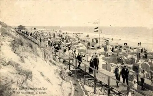 Ak Westerland auf Sylt, Sandburgen, Strandleben