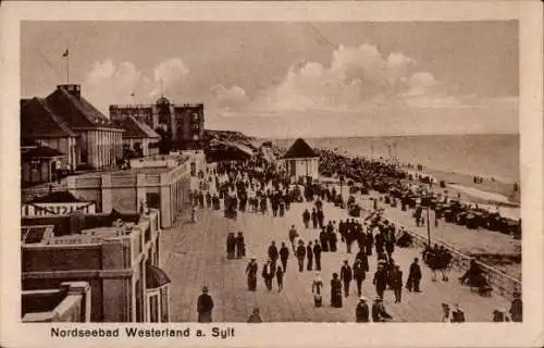 Ak Westerland auf Sylt, Promenade