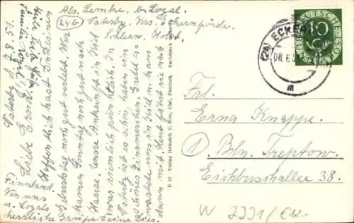 Ak Osterby in Schleswig Holstein, Häuser, Straße