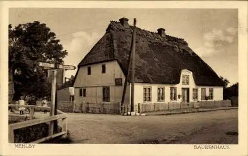 Ak Melby Mehlby Kappeln an der Schlei, Bauernhaus