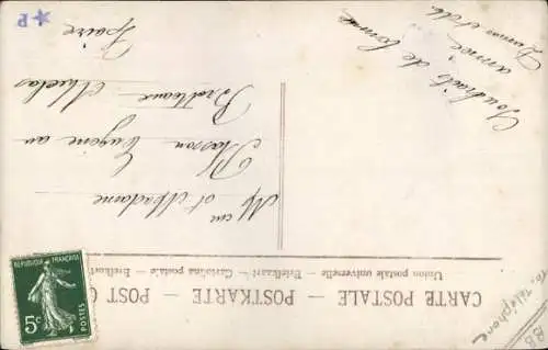 Ak Kind beim Telefonieren, Blumen