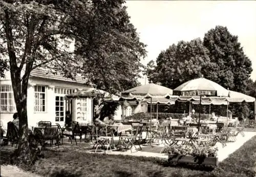 Ak Neuglobsow Stechlin Brandenburg, Terrasse, Haus Hirschberg