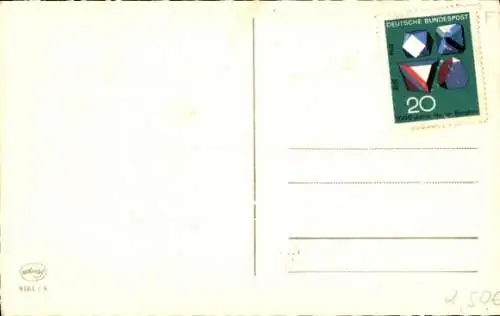 Ak Briefmarkensprache, Liebespaar, Deutsche Bundespost Briefkasten, Amor, Amag 9164/8