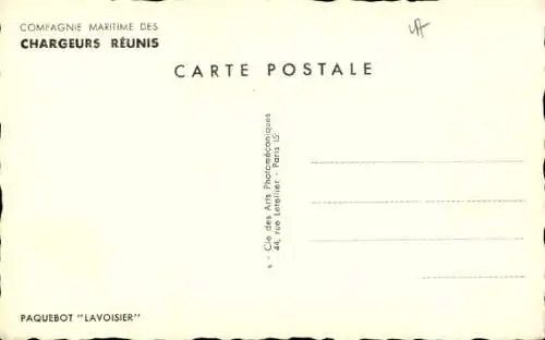 Ak Dampfschiff Lavoisier, Compagnie des Chargeurs Reunis