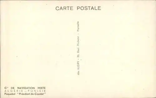 Ak Dampfer President de Cazalet, Compagnie de Navigation Mixte