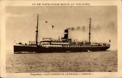 Ak Dampfer Gouverneur Général Cambon, Compagnie de Navigation Mixte