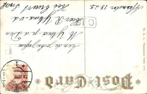 Künstler Ak Mann spielt Fußball