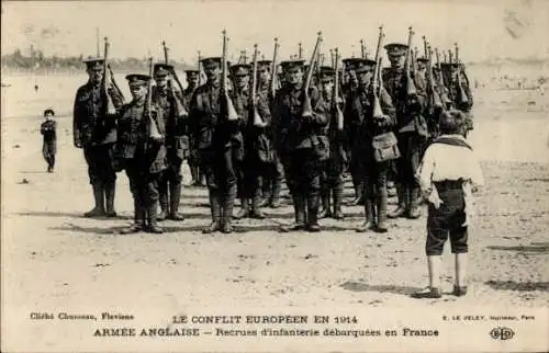 Ak British army, Infantry recruits landing in France