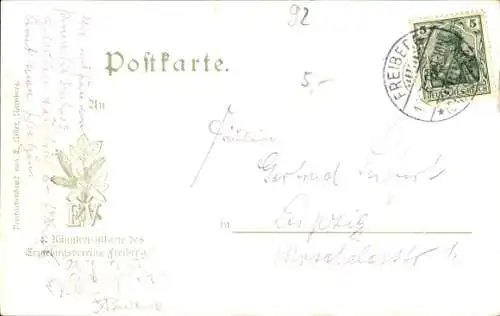 Künstler Ak Freiberg im Kreis Mittelsachsen, Schippchenberg, Donatsturm, Kornblumentag 1913