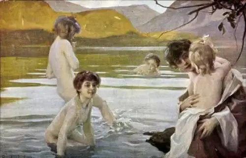 Künstler Ak Chabas, Badende