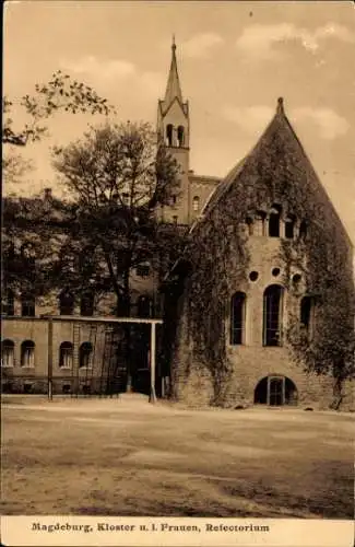 Ak Magdeburg an der Elbe, Kloster Unser Lieben Frauen, Refektorium