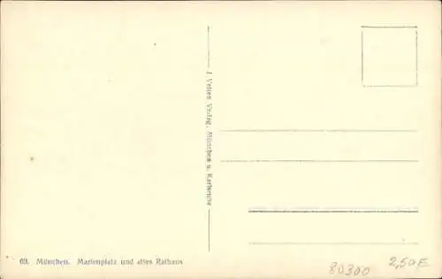 Ak München, Marienplatz, Rathaus