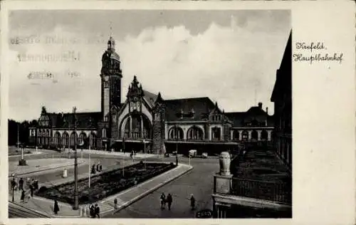 Ak Krefeld am Niederrhein, Hauptbahnhof