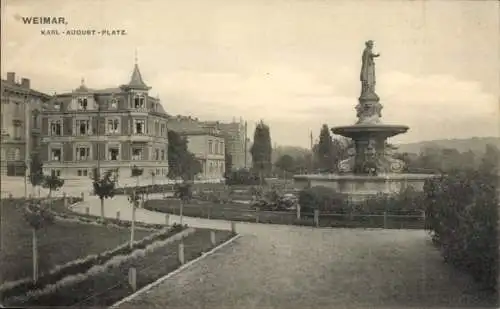 Ak Weimar in Thüringen, Karl-August-Platz