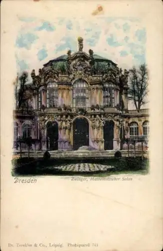 Ak Dresden Altstadt, Königlicher Zwinger, Mathematischer Salon