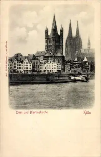 Ak Köln am Rhein, Dom, Martinskirche