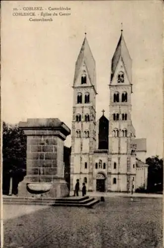 Ak Koblenz am Rhein, Coblence, Castorkirche