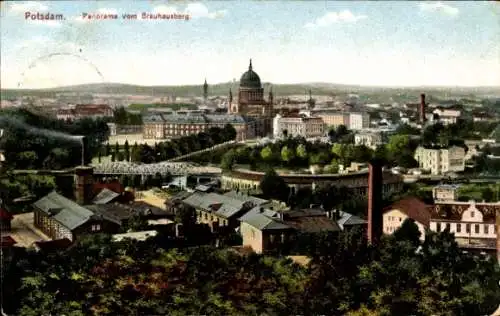 Ak Potsdam in Brandenburg, Panorama vom Brauhausberg