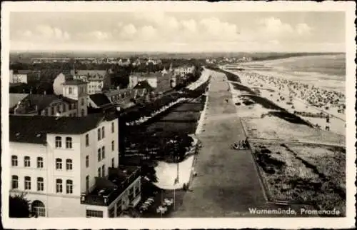 Ak Ostseebad Warnemünde Rostock, Promenade