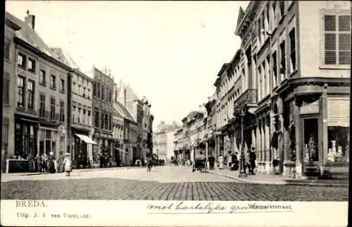 Ak Breda Nordbrabant Niederlande, Veemarktstraat