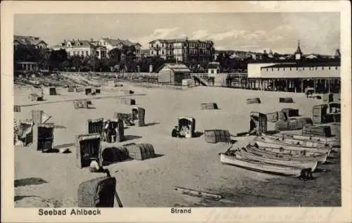 Ak Ostseebad Ahlbeck auf Usedom, Strand