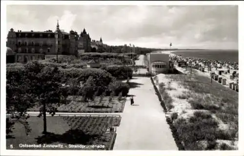 Ak Ostseebad Zinnowitz auf Usedom, Strandpromenade