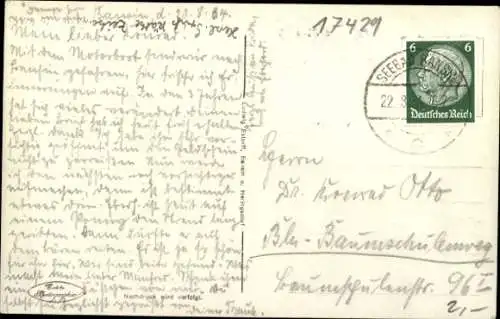 Ak Ostseebad Bansin auf Usedom, Strand, Seebrücke