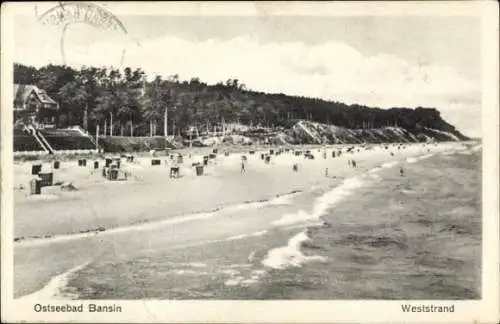 Ak Ostseebad Bansin auf Usedom, Weststrand