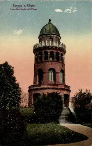 Ak Bergen auf Rügen, Ernst Moritz Arndt Turm