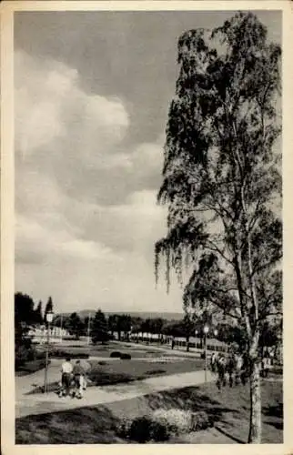 Ak Ostseebad Göhren auf Rügen, Teilansicht, Park, Promenade