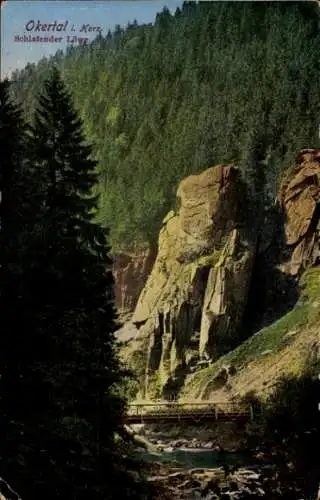 Ak Oker Goslar am Harz, Okertal, Schlafender Löwe