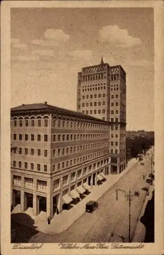 Ak Düsseldorf am Rhein, Wilhelm Marx Haus, Seitenansicht