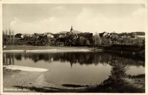 Ak Neuenburg am Rhein Baden, Grenzübergang, Gewässer