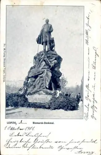 Ak Leipzig in Sachsen, Bismarck-Denkmal