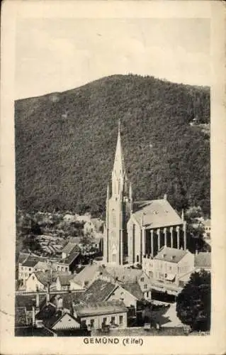 Ak Gemünd Schleiden in der Eifel, Totalansicht, Kirche