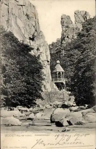 Ak Thale im Harz, Bodetal, Kronentempel