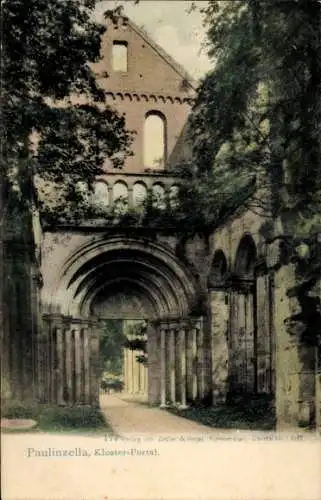 Ak Paulinzella, Klosterportal, Ruine