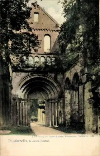 Ak Paulinzella, Klosterportal, Ruine