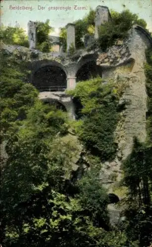 Ak Heidelberg am Neckar, Gesprengter Turm