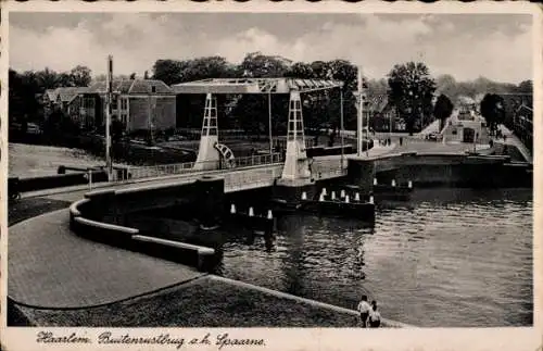 Ak Haarlem Nordholland Niederlande, Buitenrustbrug