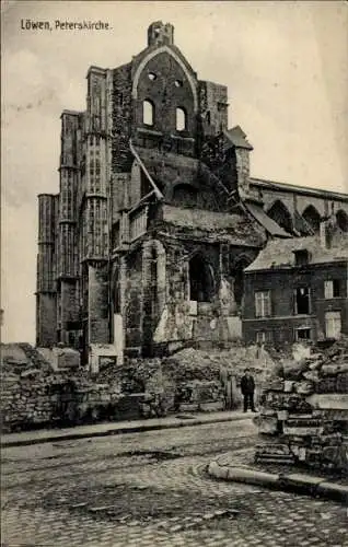 Ak Löwen Belgien Flämisch Brabant, Die Peterskirche