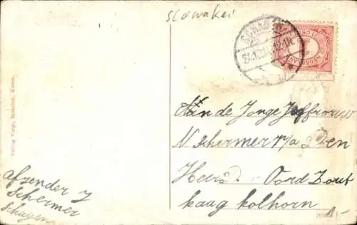 Passepartout Ak Košice Kassa Kaschau Slowakei, Dom, Blumen