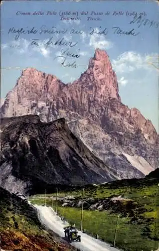 Ak Predazzo Trentino, Passo di Rolle, Cimon della Pala, Dolomiten