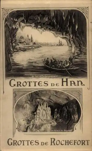 Ak Grotte de Han Han sur Lesse Wallonien Namur, Grottes de Rochefort, Tropfsteinhöhlen